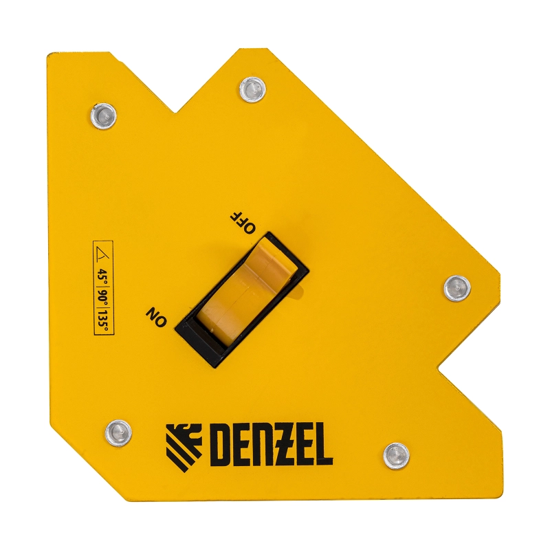 Фиксатор магнитный отключаемый для сварочных работ усилие 30 LB, 45х90х135 град. Denzel (97563)