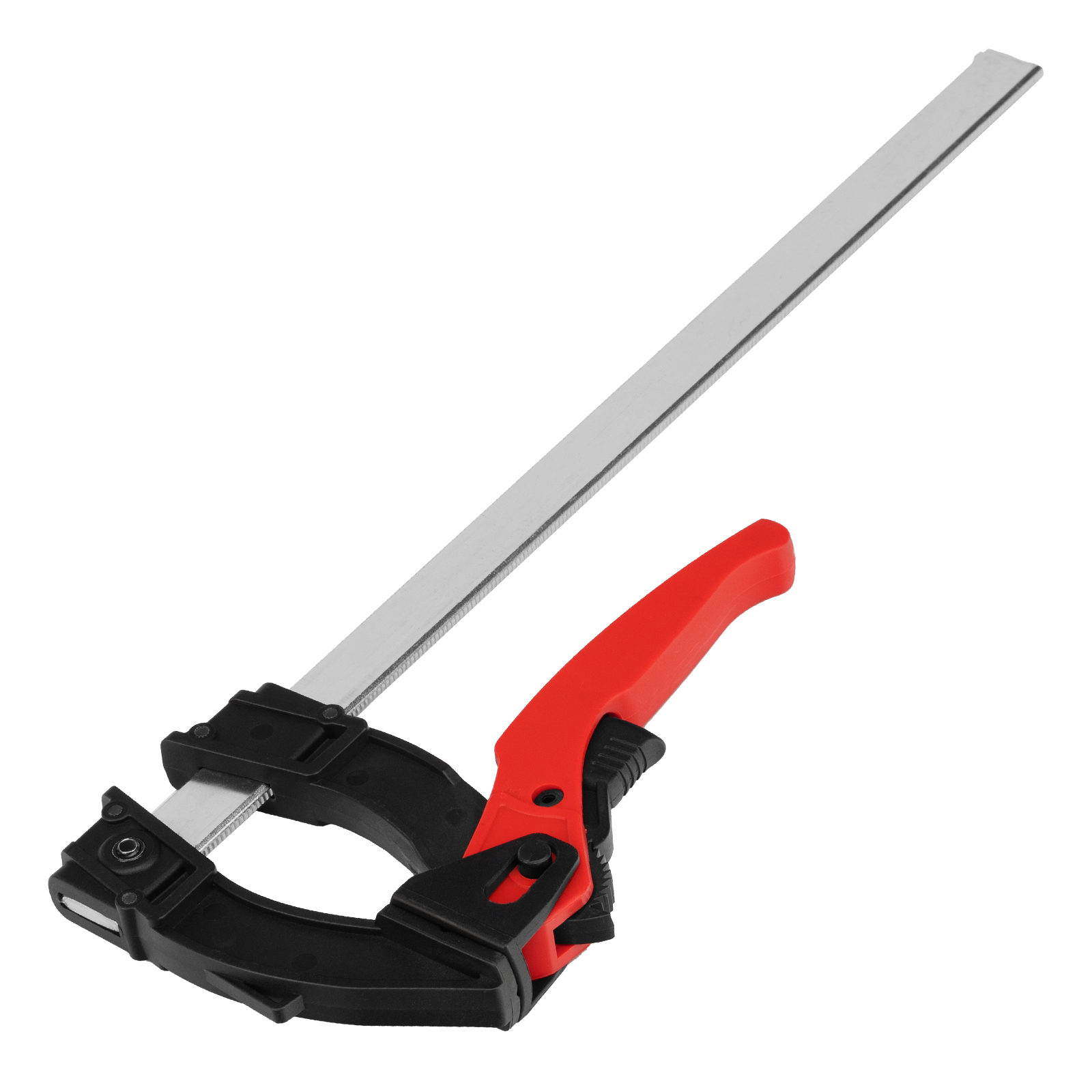 Струбцина реечная быстрозажимная, пластиковый корпус рычажно-храповой механизм, 300 х 90 х 390 мм, штанга 5 х 20 мм Matrix (20738)