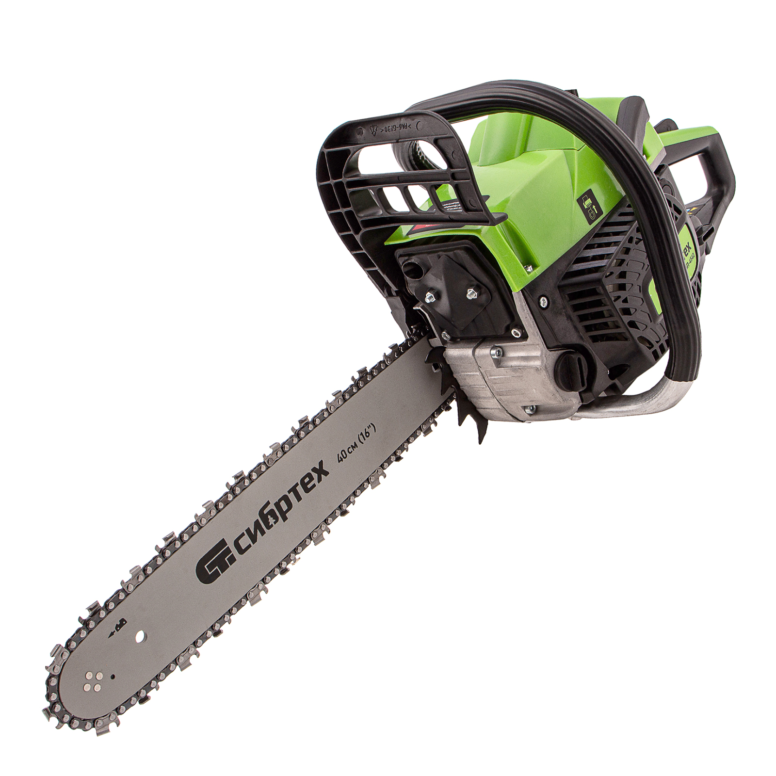 Пила цепная бензиновая БП-4540, 45 см3, шина 40 см, шаг 0.325, паз 1,5 мм, 64 звена Сибртех (95208)