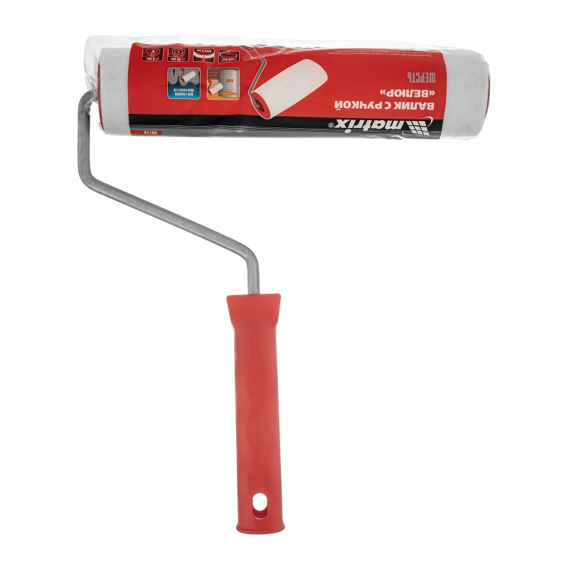 Валик "Велюр", 250 мм, ворс 4 мм, D 48 мм, D ручки 8 мм, шерсть Matrix (80779)