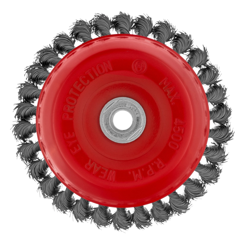 Щетка для УШМ, 150 мм, М14, "чашка", крученая проволока 0.5 мм Matrix (74629)