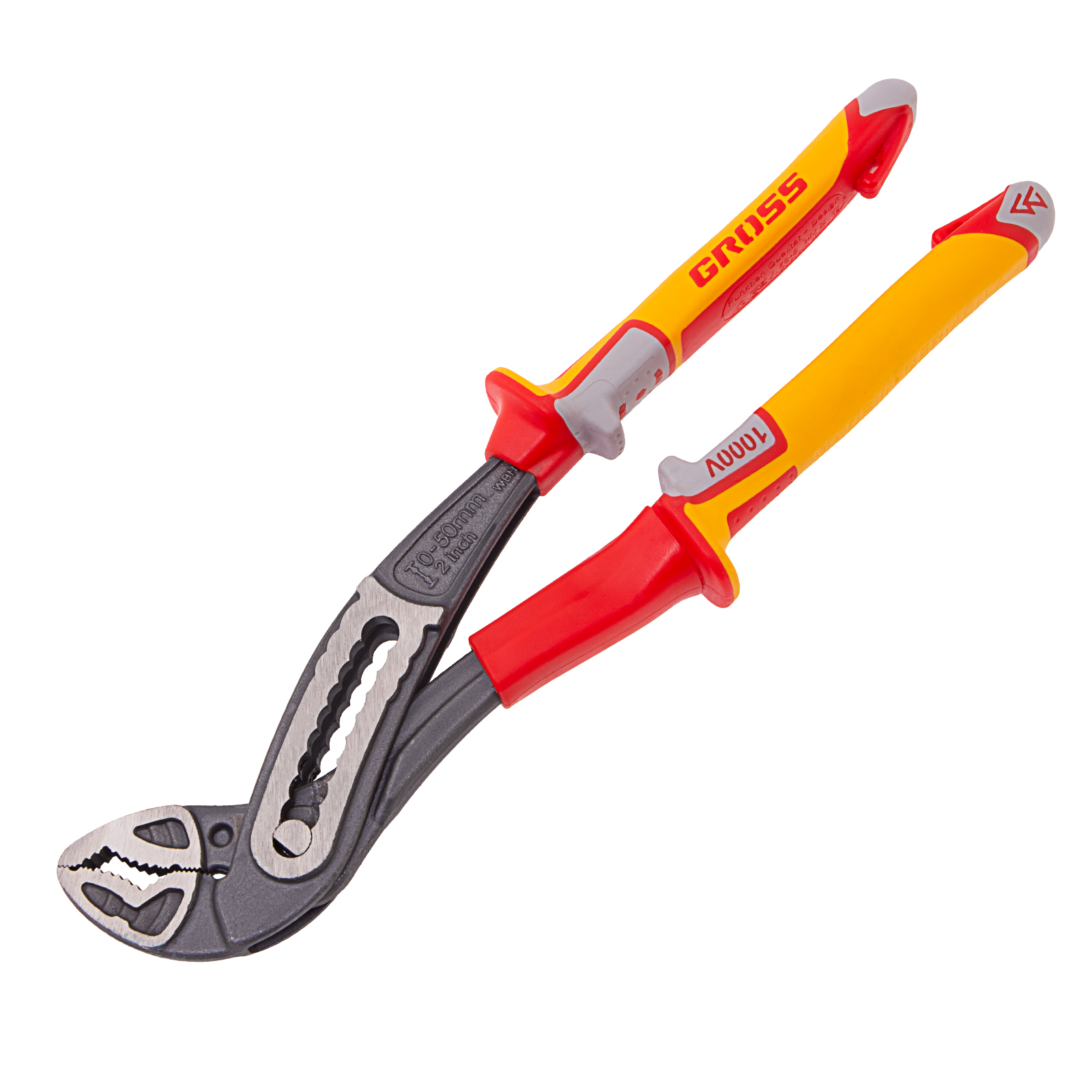 Клещи переставные, диэлектрические рукоятки до 1000 В, 240 мм Gross (15725)