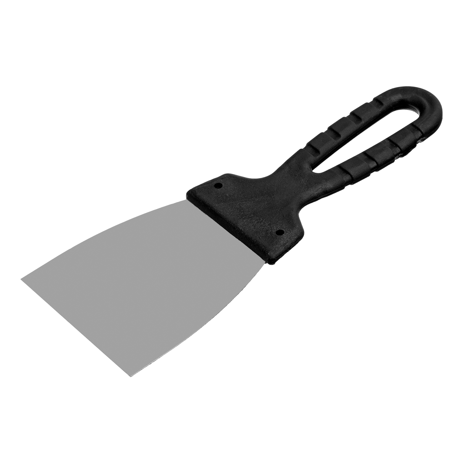 Шпательная лопатка из нержавеющей стали, 80 мм, пластмассовая ручка Сибртех (85433)