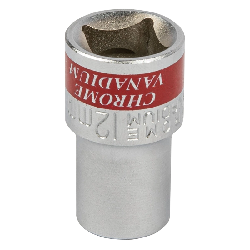 Головка торцевая, 12 мм, двенадцатигранная, CrV, под квадрат 1/2, хромированная Matrix (13684)