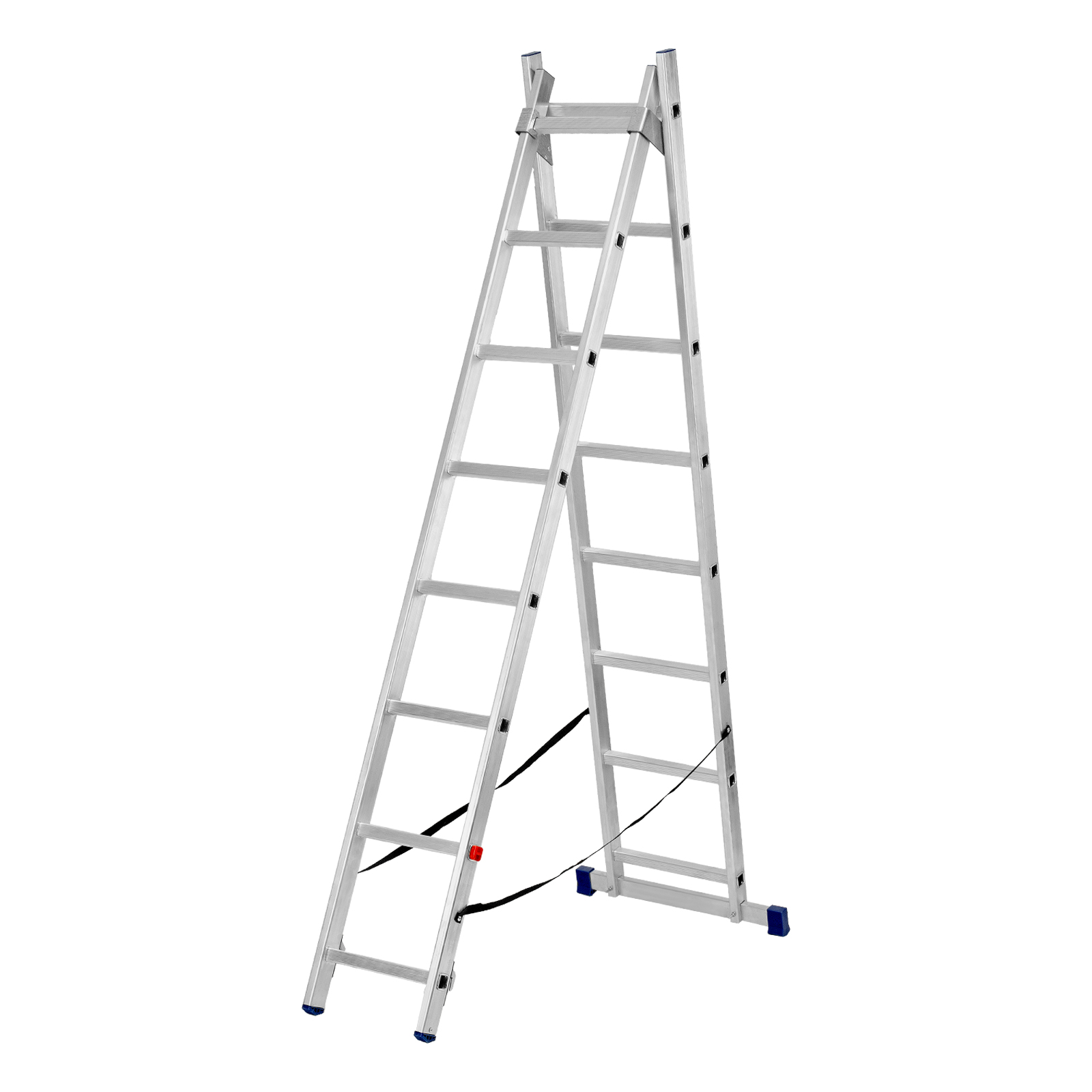 Лестница, 2 х 8 ступеней, алюминиевая, двухсекционная, Сибртех (97908)