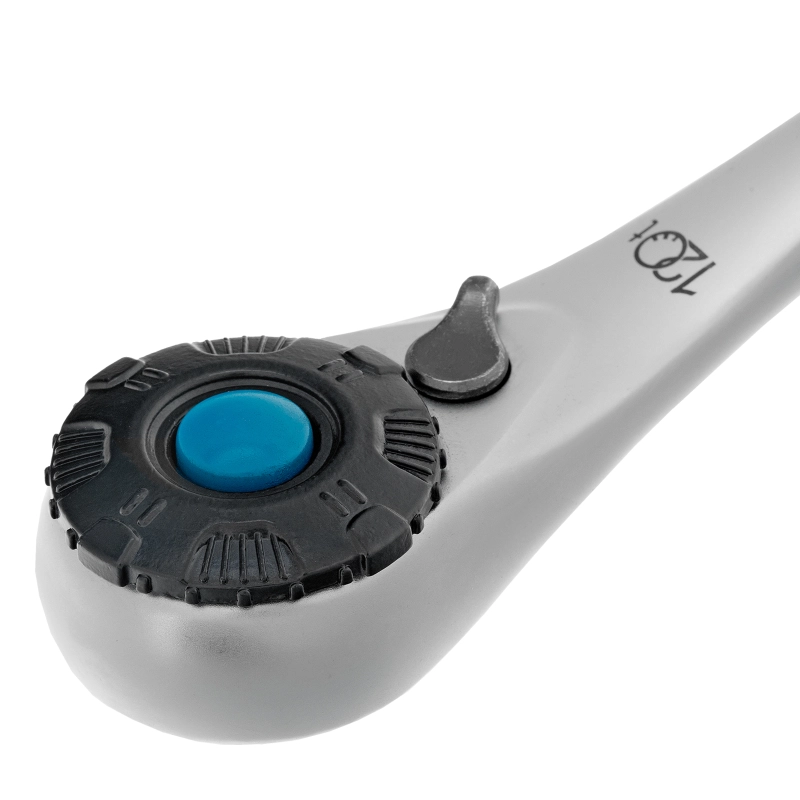 Набор торцевых головок, трещотка 120 зубьев, 1/4", CrV, 12 предметов Gross (14141)