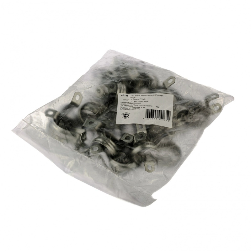 Скоба металлическая двухлапковая, 38 мм, 50 шт Сибртех (48195)