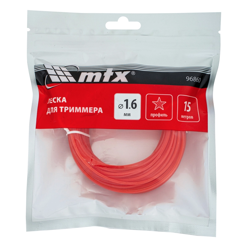 Леска для триммера звезда 1,6 мм х 15 м MTX (96860)
