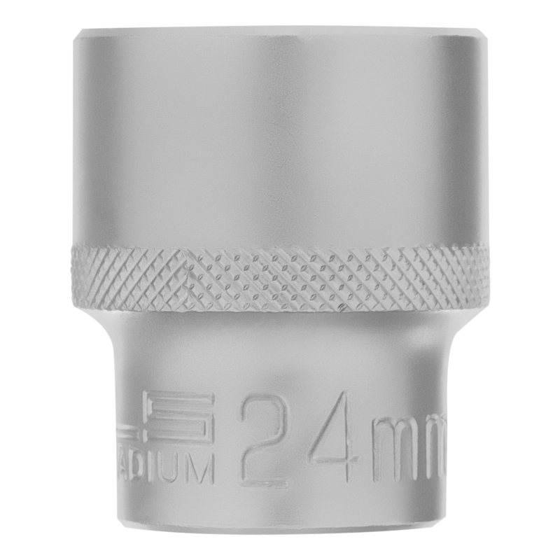 Головка торцевая, 24 мм, шестигранная, CrV, под квадрат 1/2 Stels (13835)