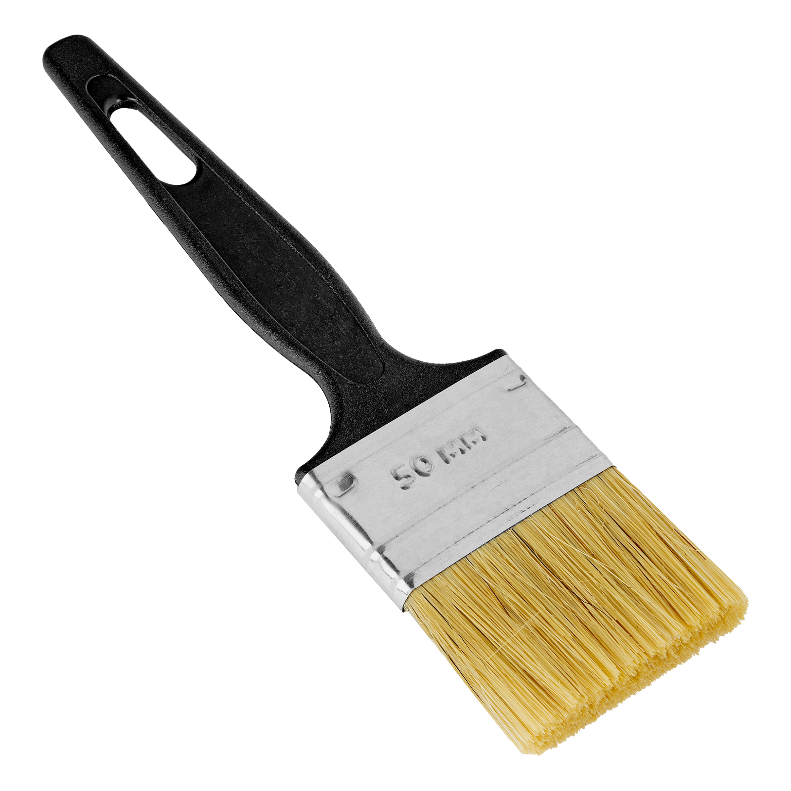 Кисть флейцевая "Стандарт", 50 х 6 мм, натуральная щетина, пластиковая ручка Сибртех (82504)