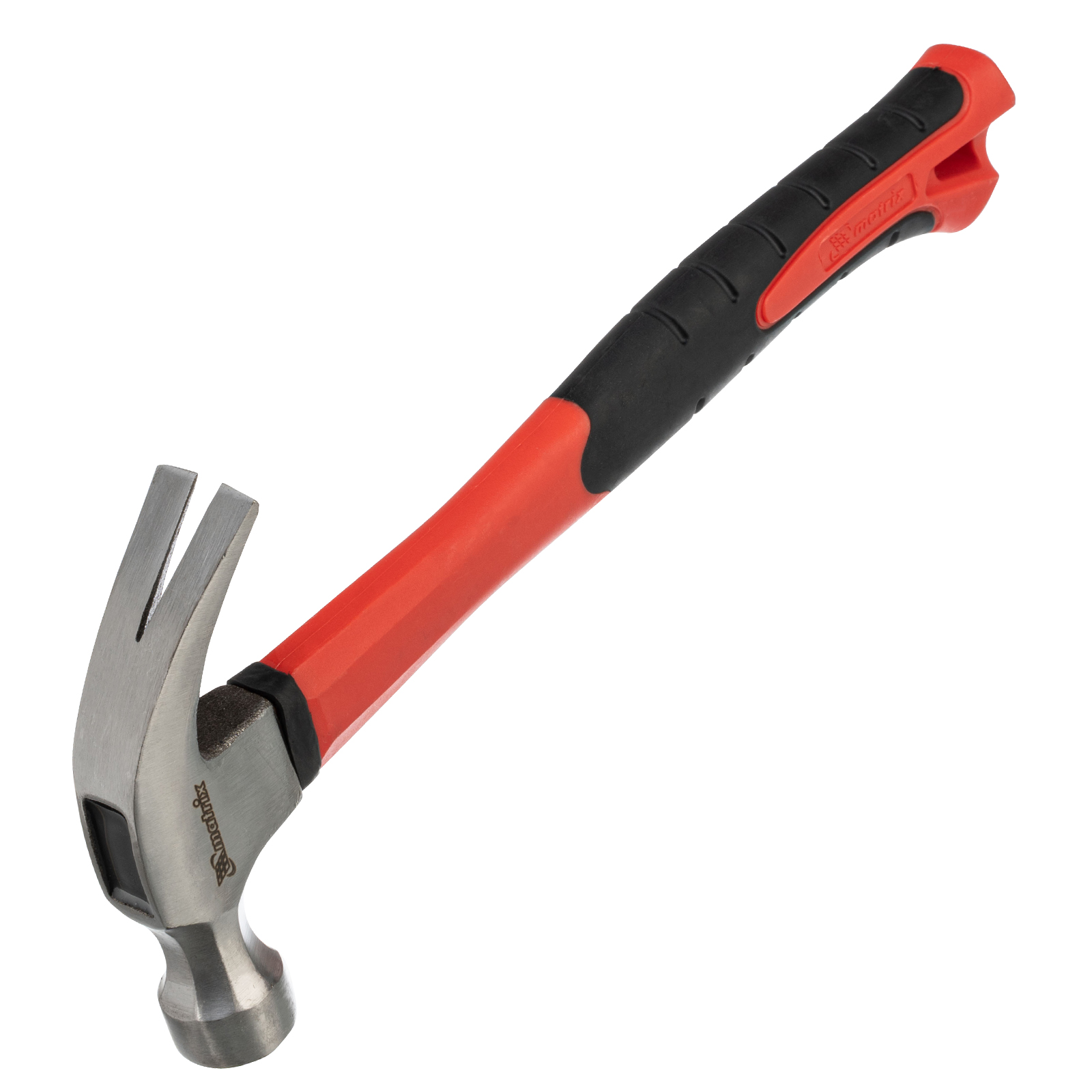 Молоток-гвоздодер optimal, 450 г, фибергласовая обрезиненная рукоятка Matrix (10456)