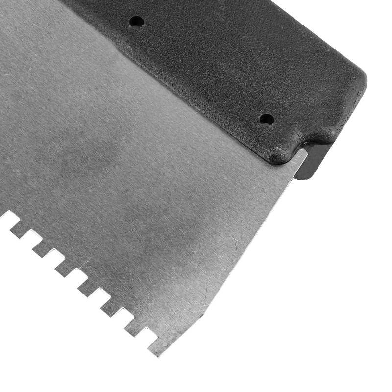 Шпатель из нержавеющей стали, 250 мм, зуб 4 х 4 мм, пластмассовая ручка Sparta (85156)