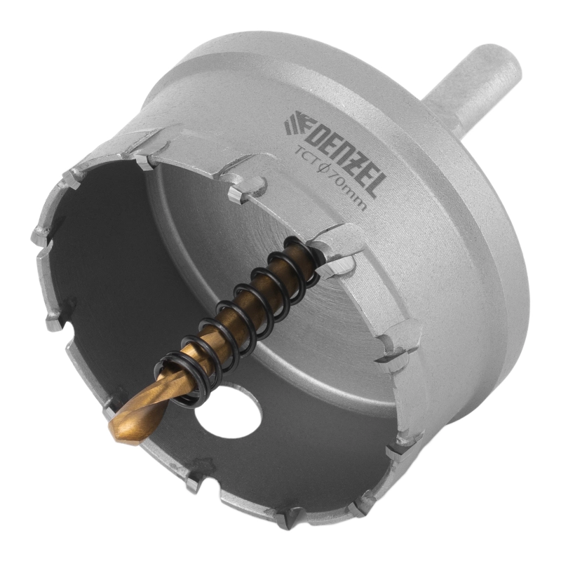 Коронка по металлу твердосплавная, 70 мм Denzel (724020)