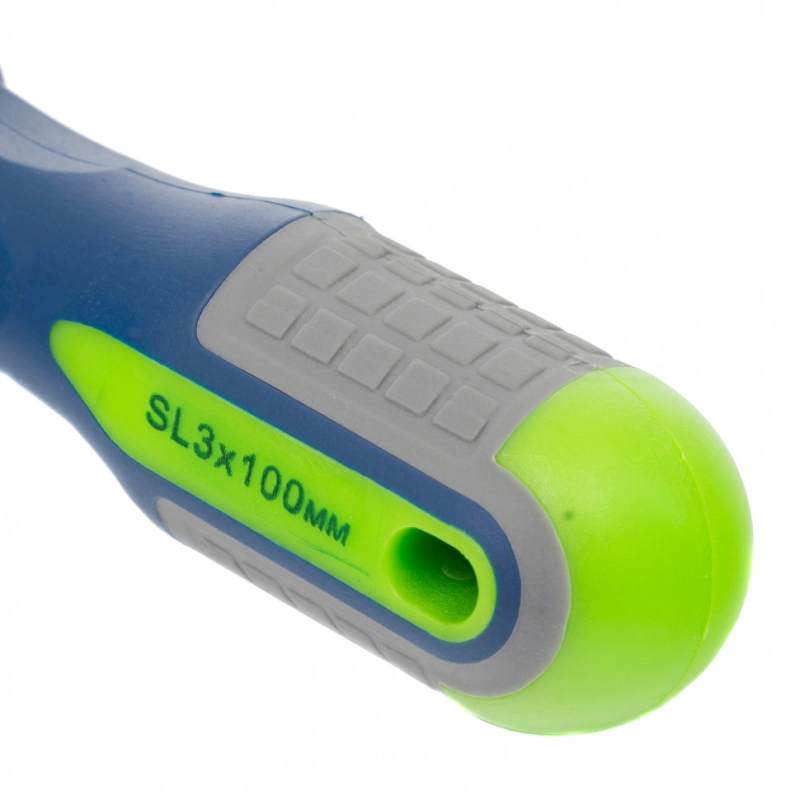 Отвертка, SL3 х 100 мм, CrV, трехкомпонентная рукоятка Сибртех (11800)