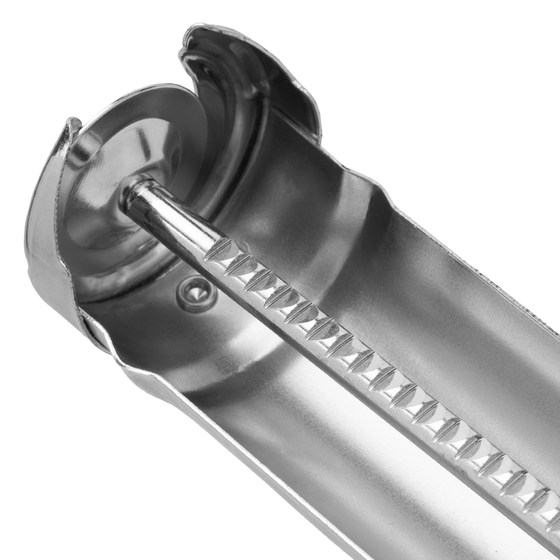 Пистолет для герметика, 310 мл, "полуоткрытый", хромированный, зубчатый шток 7 мм Matrix (88640)