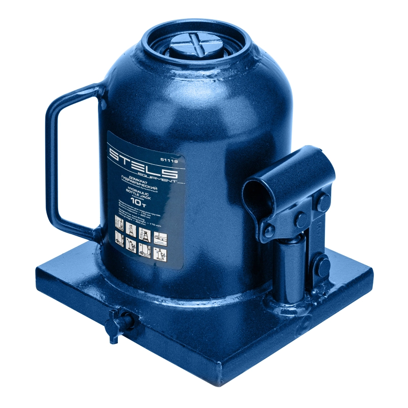 Домкрат гидравлический бутылочный телескопический, 10 т, H подъема 170-430 мм Stels (51119)