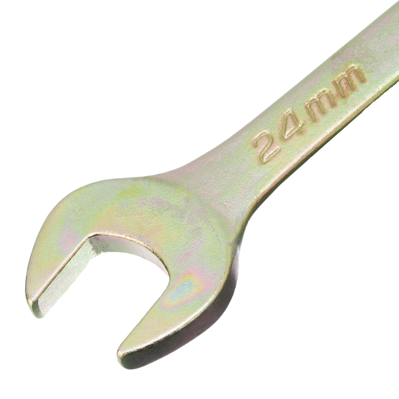 Ключ комбинированный, 24 мм, желтый цинк Сибртех (14986)