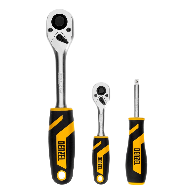 Набор инструментов, 1/2", 1/4", CrV, S2, пластиковый кейс, 94 предмета Denzel (15813)
