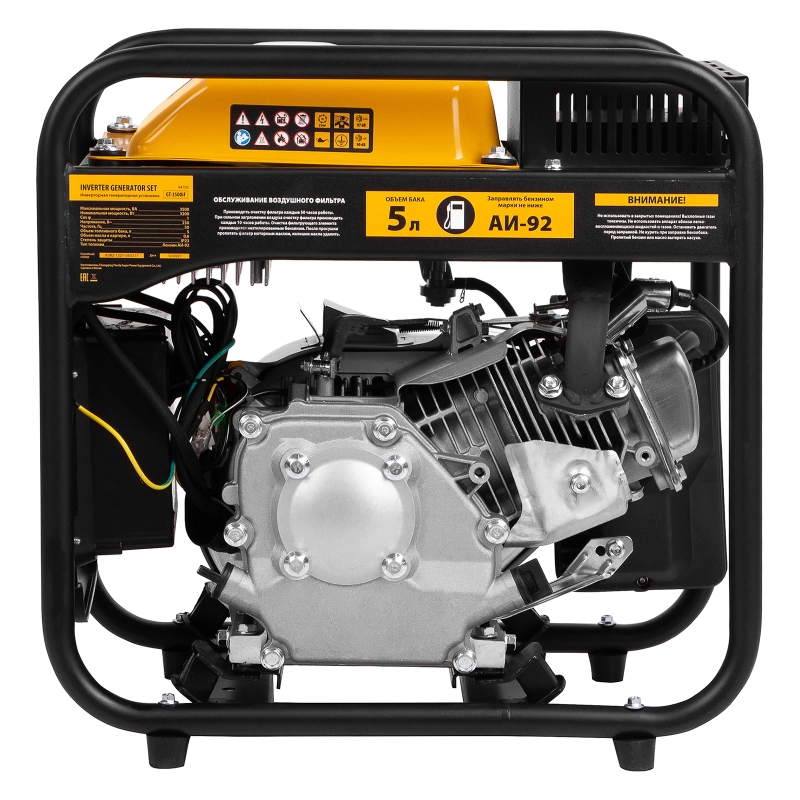 Генератор инверторный GT-3500iF, 3.5 кВт, 230 В, бак 5 л, открытый корпус, ручной старт Denzel (94705)