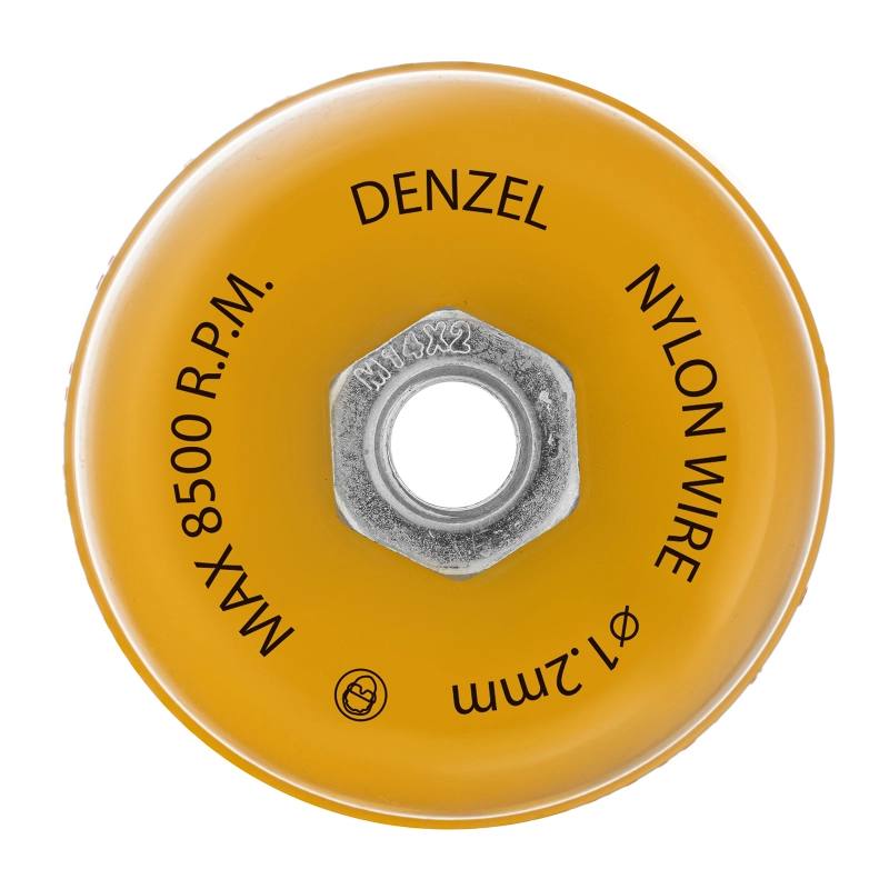 Щетка для УШМ, 100 мм, Чашка, нейлоновая щетина, М14 Denzel (74469)