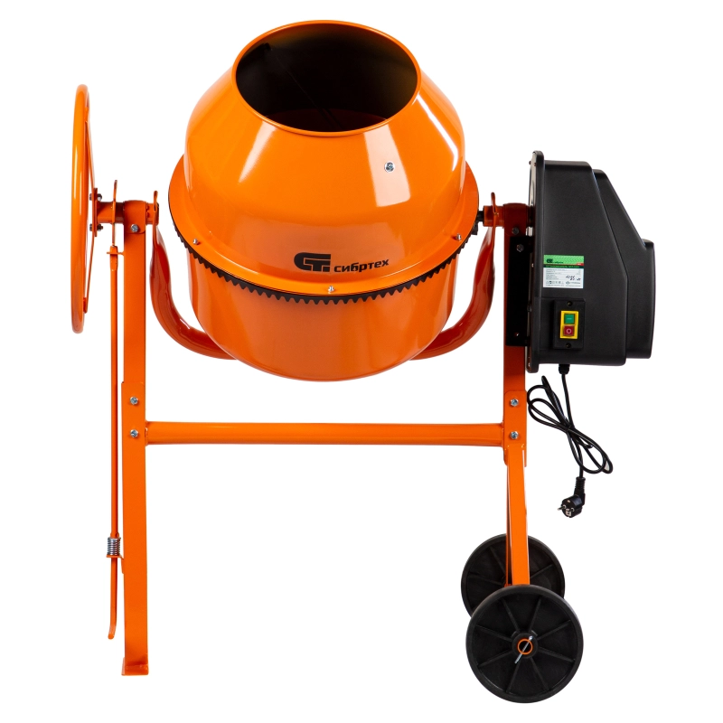 Бетоносмеситель БСЛ-120П, 120 л, 500 Вт, полиамидный венец Сибртех (95471)