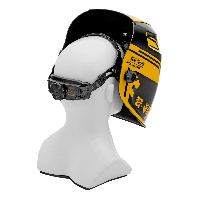 Щиток защитный лицевой (маска сварщика) F10, см. окно 100х96, Real Color, DIN 4-8/9-13 Denzel (89719)