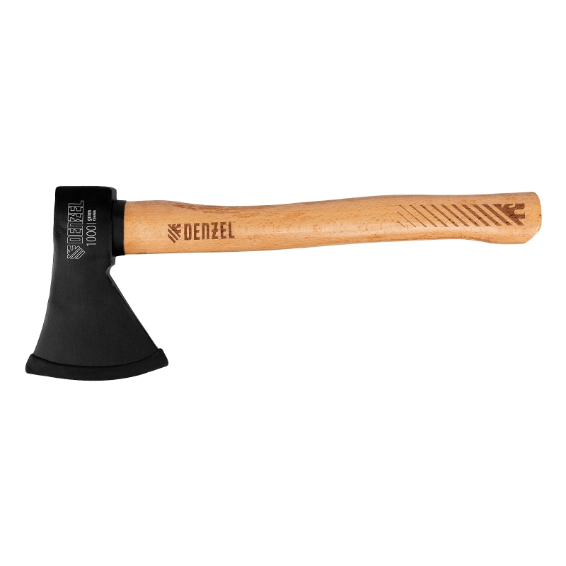 Топор, 1000 г, кованый, буковое топорище Denzel (21634)
