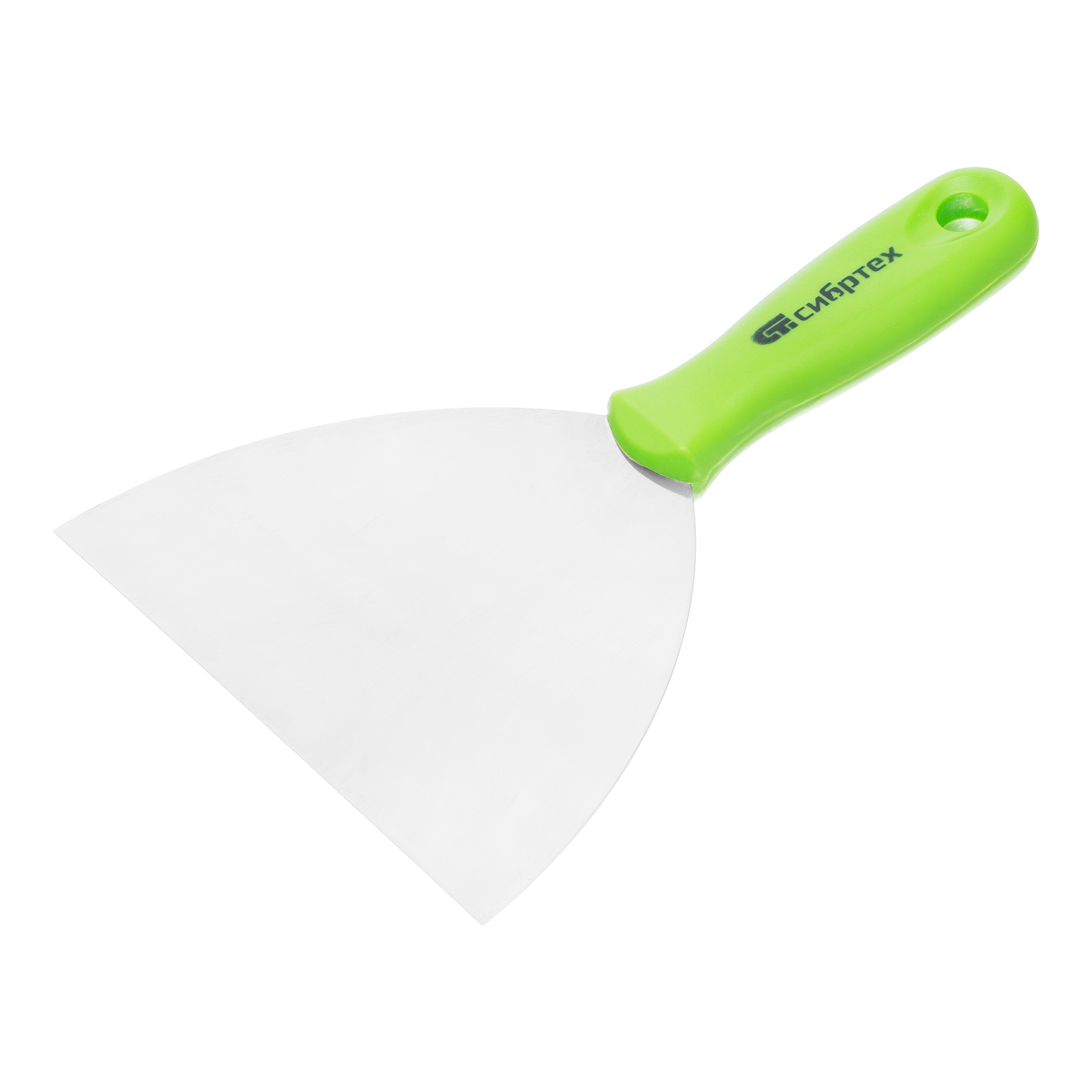 Шпательная лопатка из нержавеющей стали, 150 мм, пластмассовая ручка Сибртех (85550)