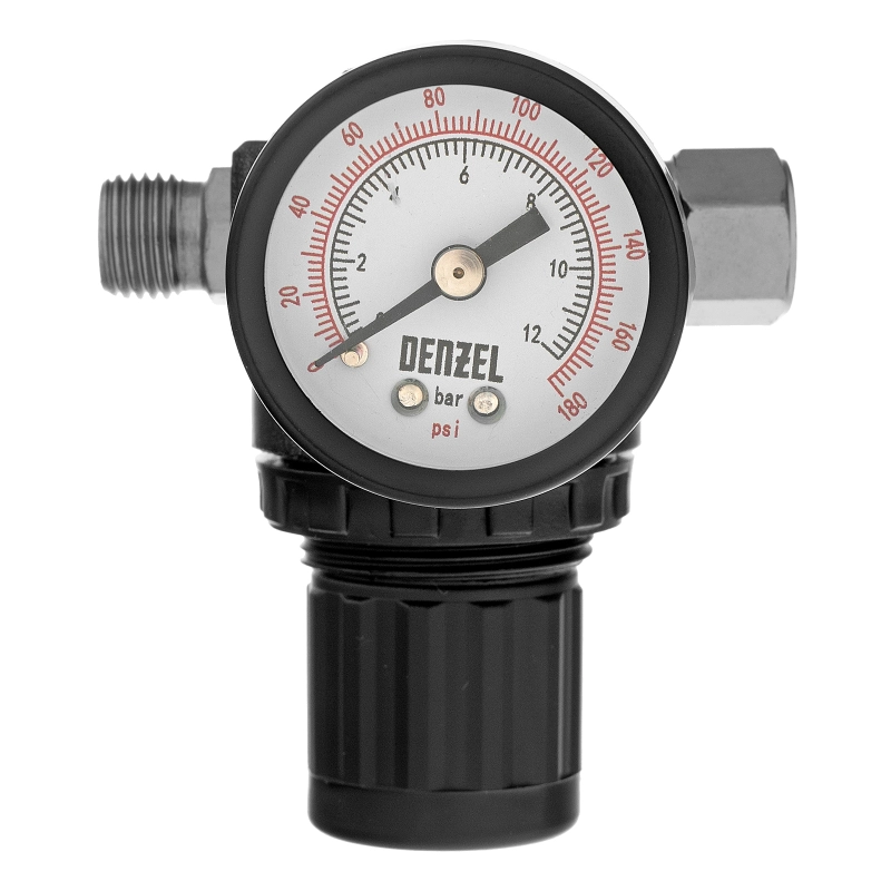 Регулятор давления с манометром R1500, 12 бар, 1/4" Denzel (57491)