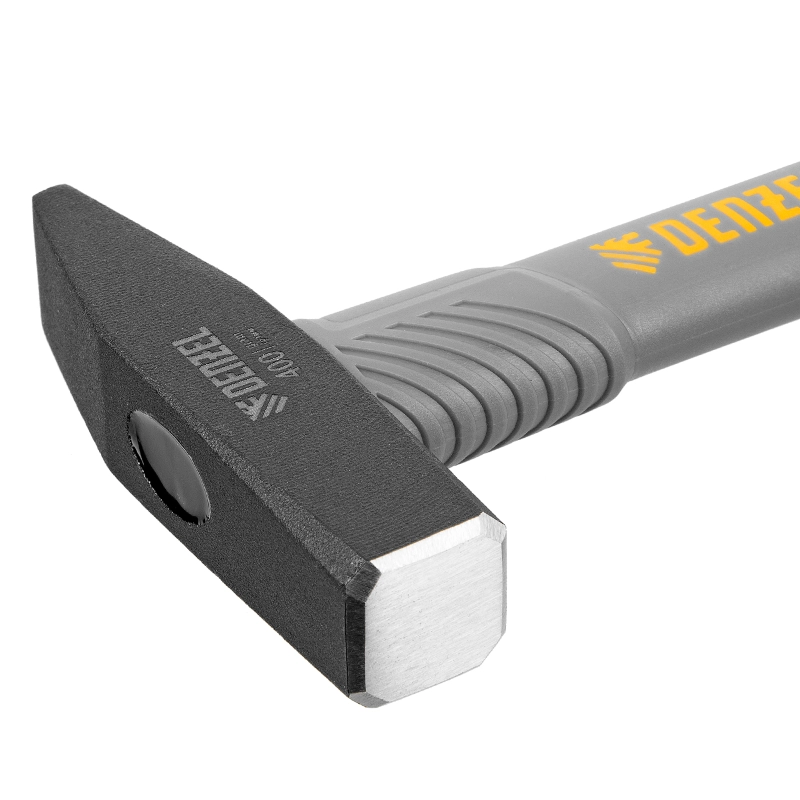 Молоток слесарный, 400 г, кованый, фибергласовая рукоятка c TPR покрытием Denzel (10484)