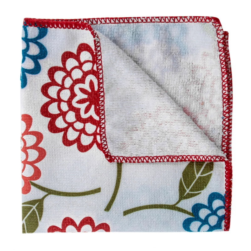 Салфетка из микрофибры универсальная, 300 х 300 мм, с цветами, Home Palisad (923435)