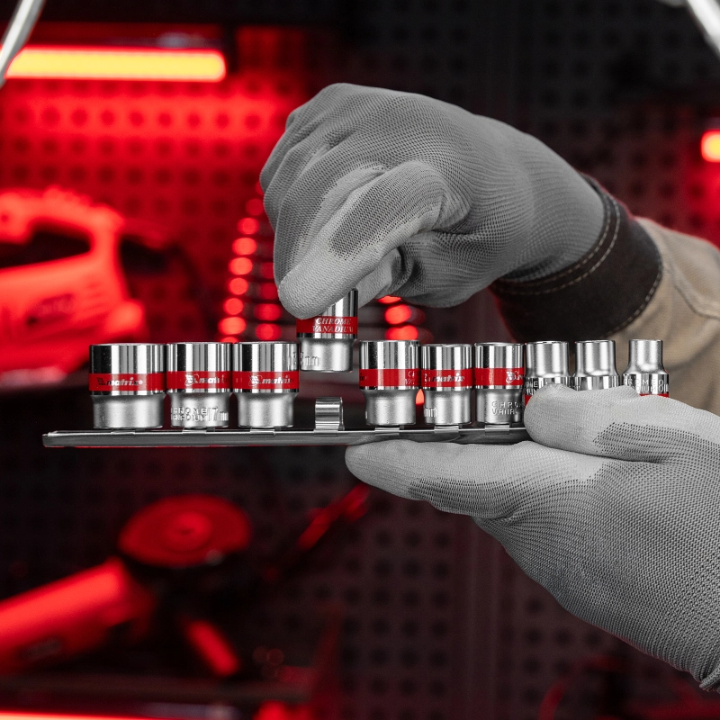 Набор универсальных торцевых головок 3/8", Spline, CrV, 8-19мм, 10 штук Matrix (13593)