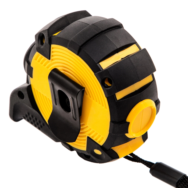 Рулетка 3м х 16мм, автоматич. фиксац., нейлон. покрытие, магнит. зацеп, двухстор. разметка Denzel (31520)