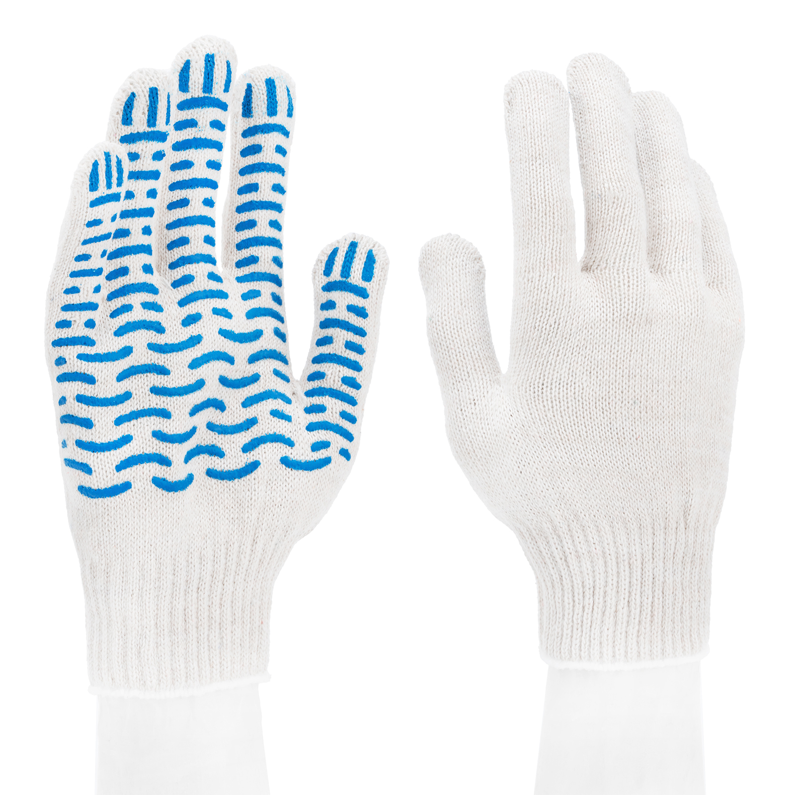 Перчатки х/б, ПВХ покрытие, "Волна", 10 класс (67777)