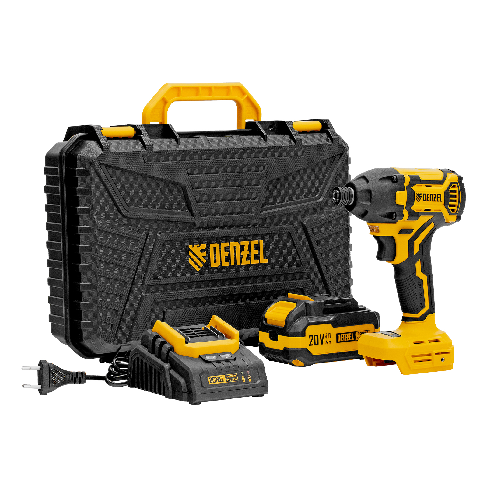 Винтоверт ударный аккумуляторный бесщет. CIDH-BL-20-270, Li-Ion, 20 В// Denzel (26514)