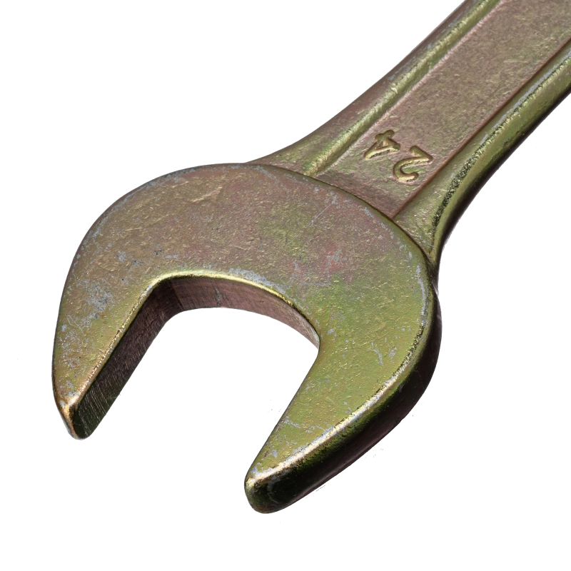 Ключ рожковый, 24 х 27 мм, желтый цинк Сибртех (14314)