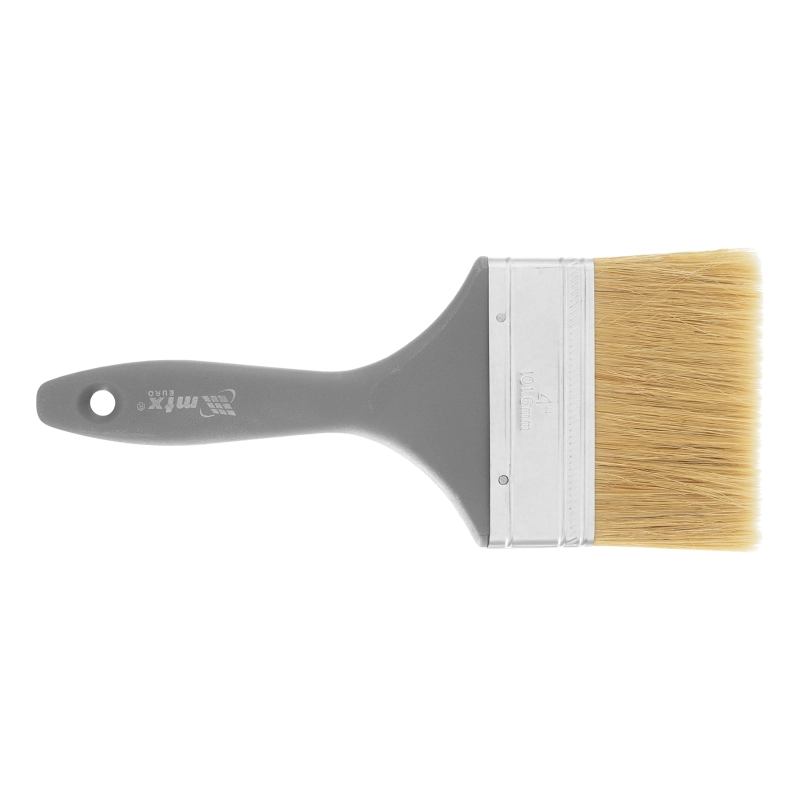 Кисть плоская "Евро" 4", натуральная щетина, пластмассовая ручка MTX (83067)