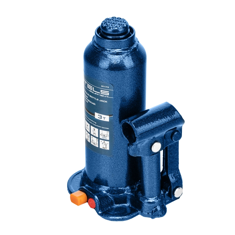 Домкрат гидравлический бутылочный, 3 т, h подъема 188-363 мм, в пластиковом кейсе Stels (51173)
