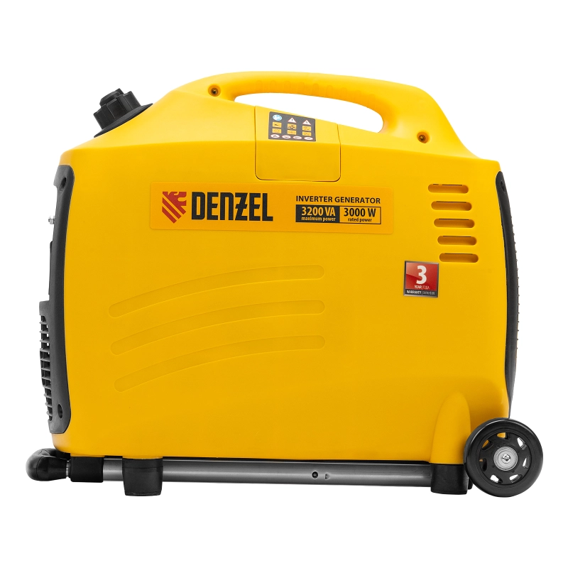 Генератор инверторный GT-3200iSE, 3.2 кВт, 230 В, бак 6 л, закрытый корпус, электростартер Denzel (94703)