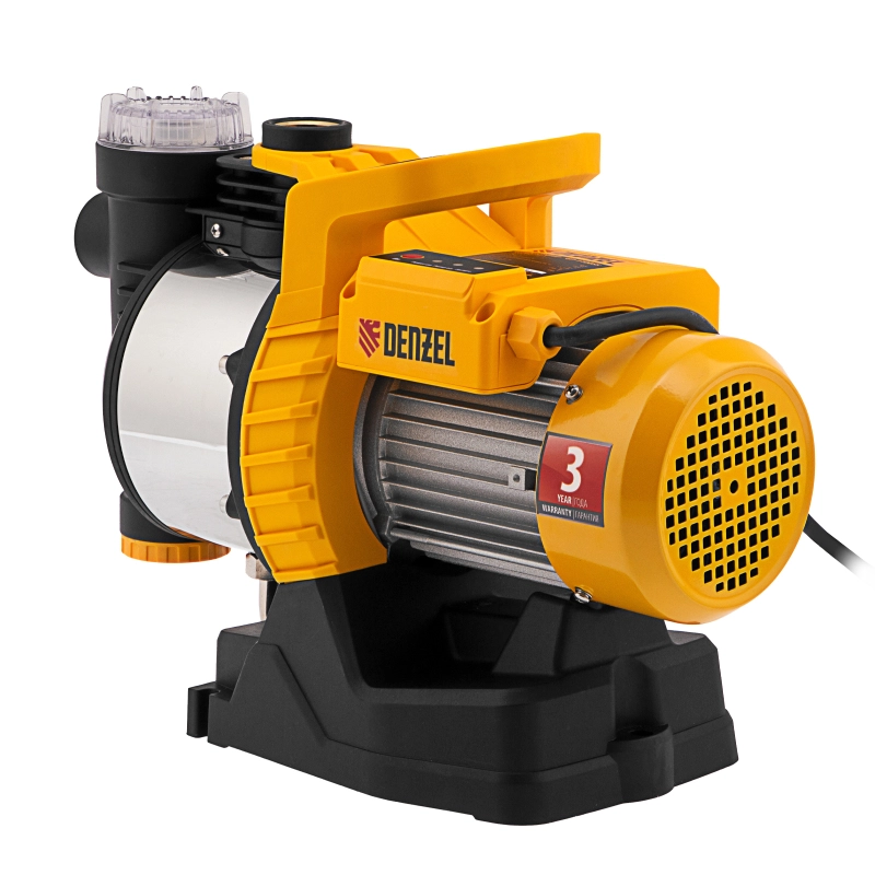 Садовый поверхностный насос GP1100SS, 1100 Вт, 4000 л/ч, подъем 45 м, пластик Denzel (97305)