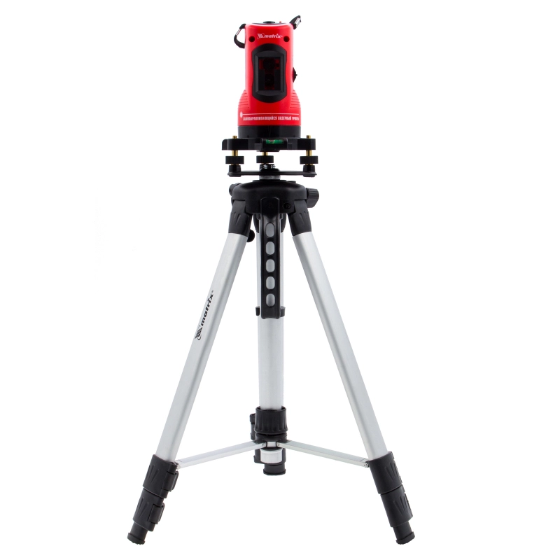 Лазерный уровень самовыравнивающийся, 150 мм, штатив 1150 мм, набор в пластиковом кейсе Matrix (35033)