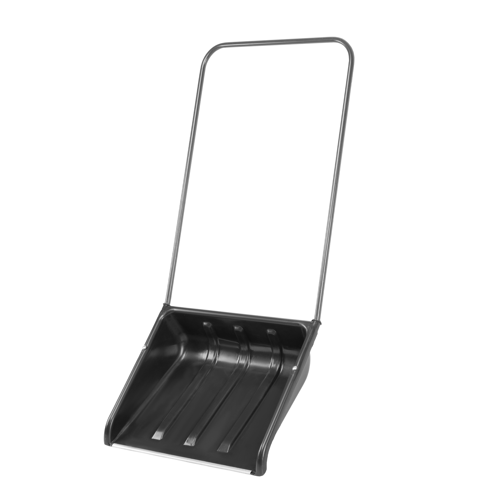 Движок для уборки снега пластиковый, 570 х 470 х 1300 мм, стальная рукоятка, Сибртех (615925)