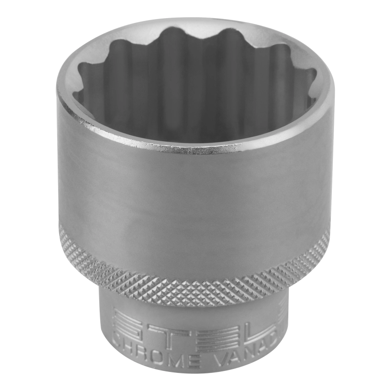 Головка торцевая, 32 мм, двенадцатигранная, CrV, под квадрат 1/2, хромированная Stels (13674)