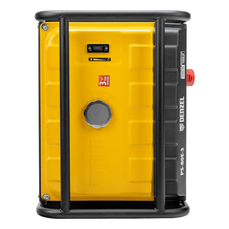 Генератор бензиновый PS 80 E-3, 6.6 кВт, 400 В, 25 л, электростартер Denzel (946954)