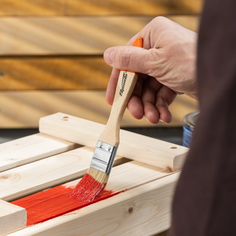 Кисть плоская Slimline 1" (25 мм) натуральная щетина, деревянная ручка Sparta (824205)