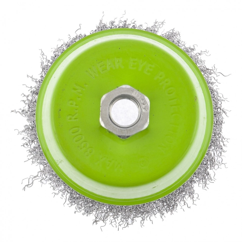 Щетка для УШМ, 100 мм, М14, "чашка", витая проволока Сибртех (746057)