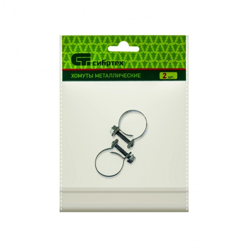 Хомуты металлические, MINI 18-20 мм, ширина 9 мм, винтовой, W1, 2 шт Сибртех (47507)