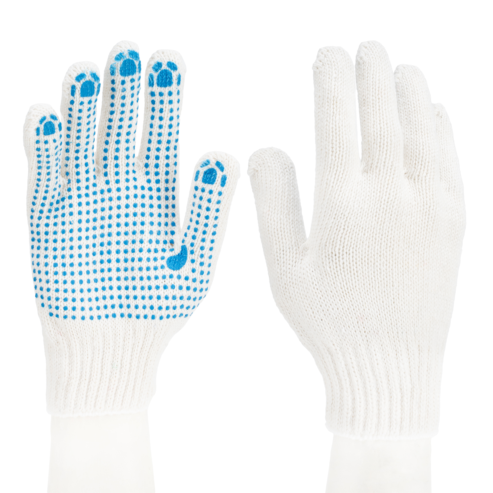 Перчатки х/б, ПВХ покрытие, "Точка", 7 класс (67772)