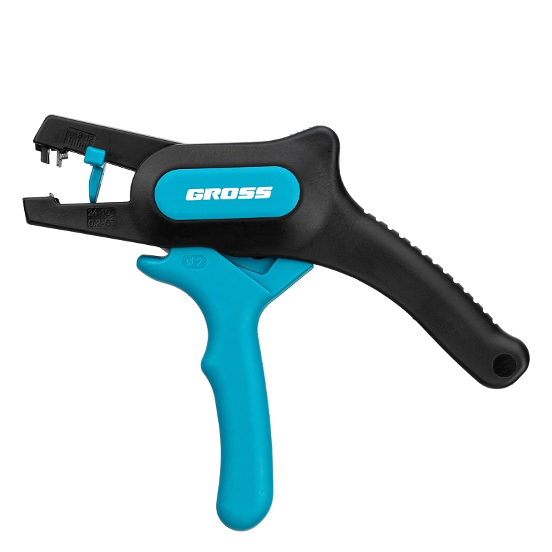 Щипцы для зачистки электропроводов 0.2-6 мм2 (10-24 AWG) лезвие: нержавеющая сталь Gross (17722)