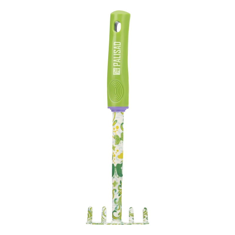 Грабли 5 - зубые, 85 х 310 мм, стальные, пластиковая рукоятка, Flower Green, Palisad (62039)